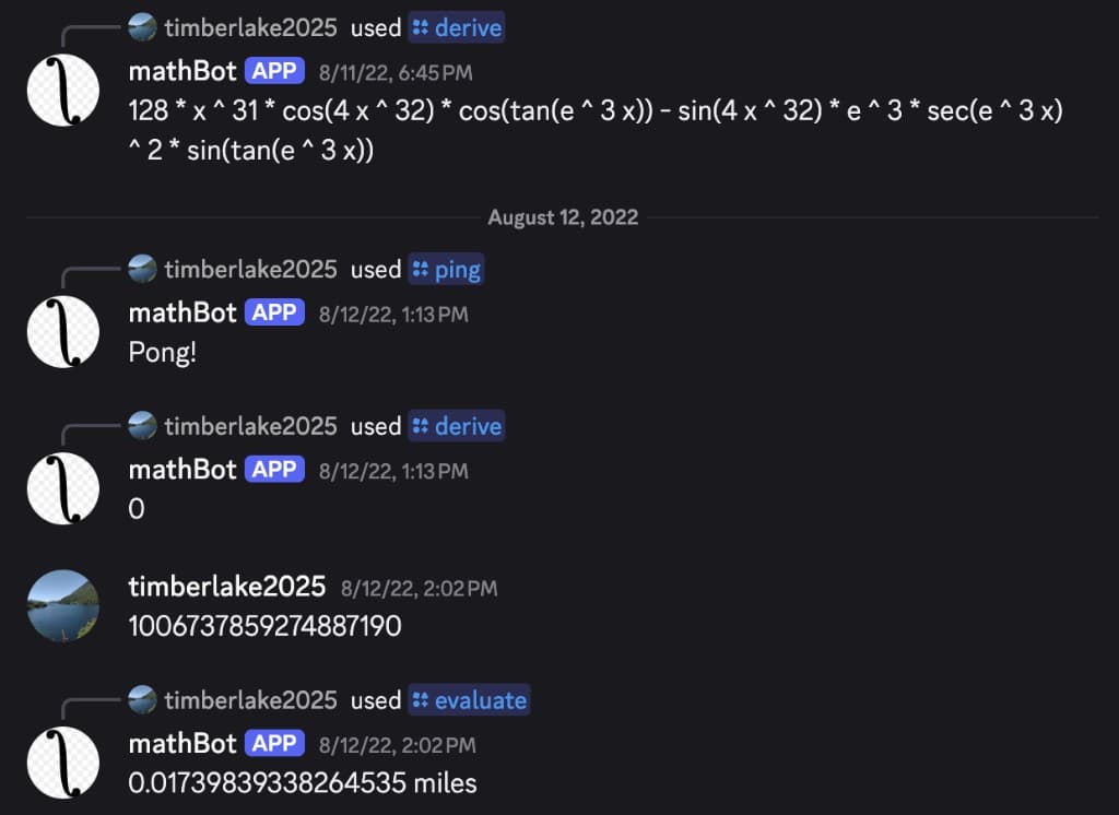 Discord Math Bot