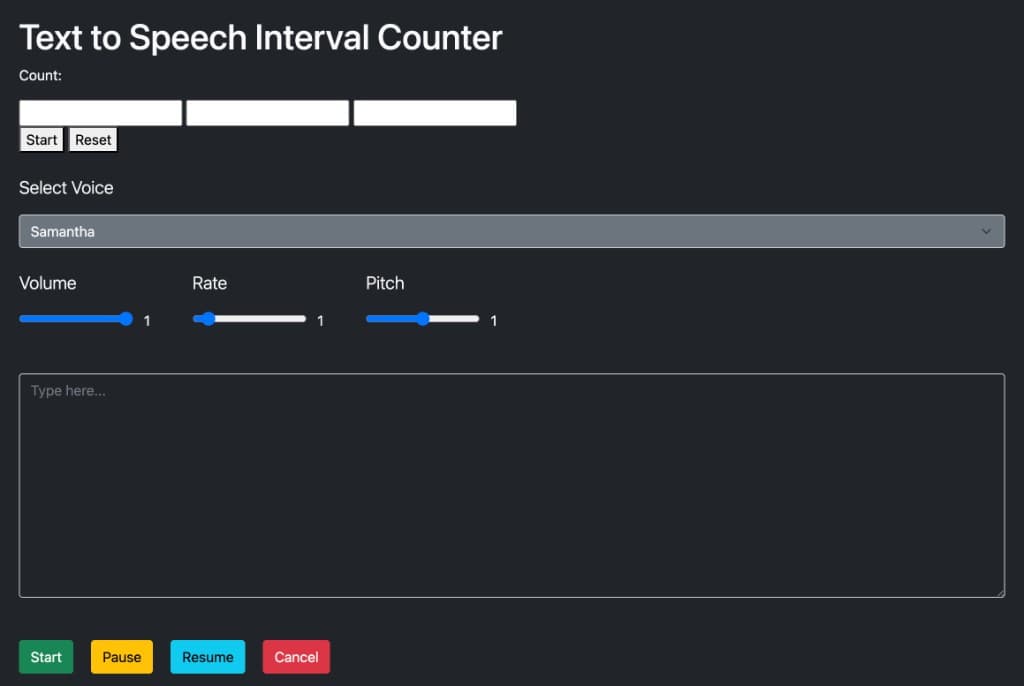 Voice Interval Counter